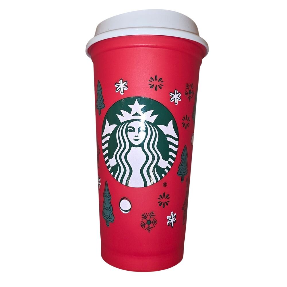 collectors Starbucks 16-ounce reusable holiday cup